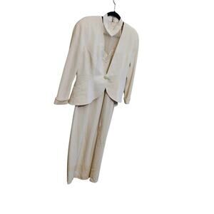 Daymor Couture Mercedes Ferreira Women's Beaded Dress & Blazer Ivory Beaded US 6